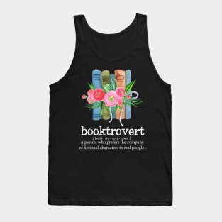 Wildflower Booktrovert Definition Book Lover Bookish Library Tank Top